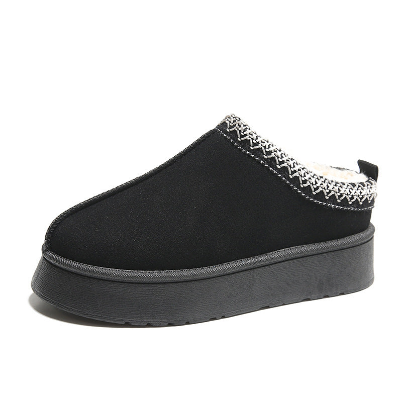 chaussures en coton à semelle épaisse