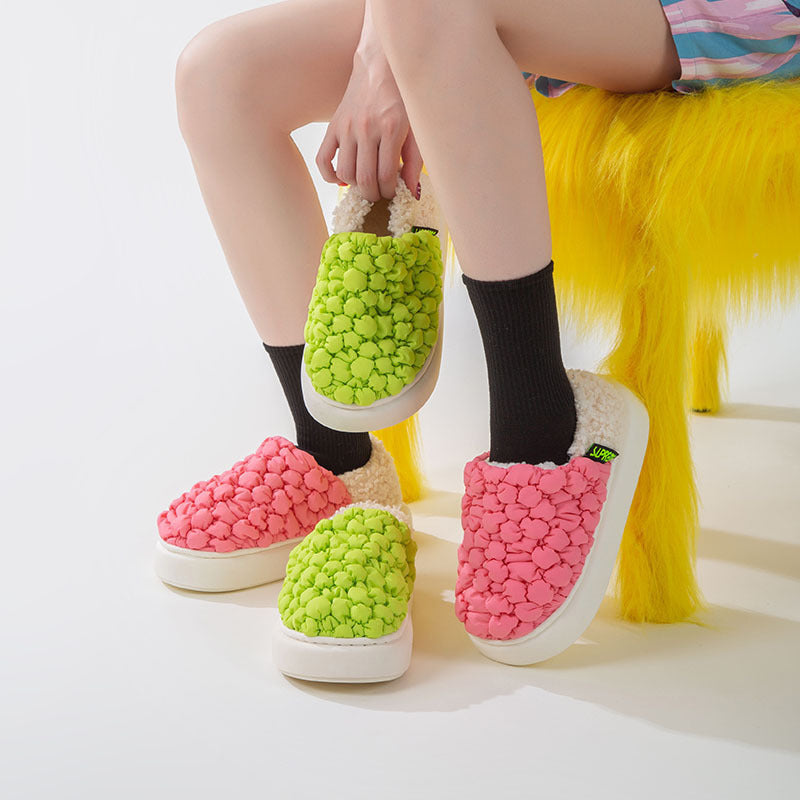 Chaussons Chauffants Bulle, Non-Slip pour Couples