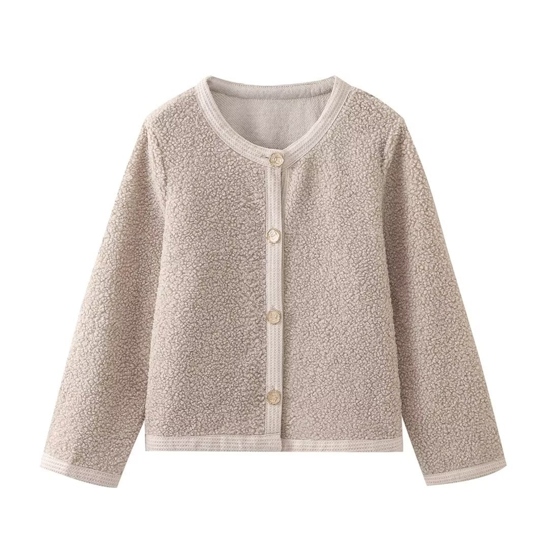 VIRONA | Cardigan Court en Maille Tricotée - Élégance et Confort