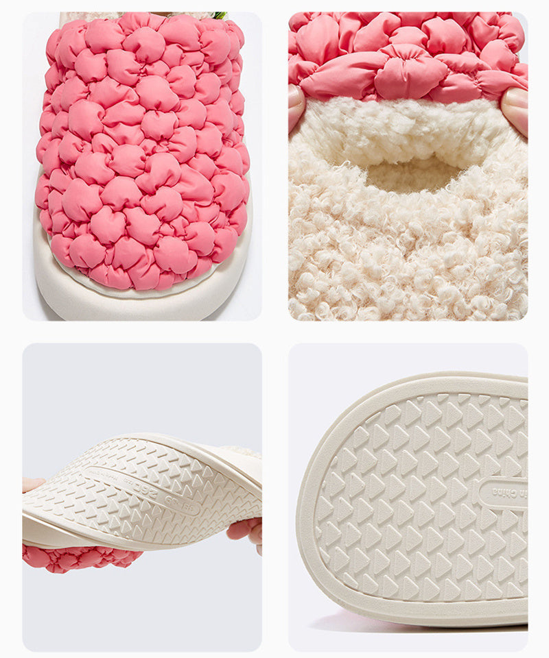 Chaussons Chauffants Bulle, Non-Slip pour Couples