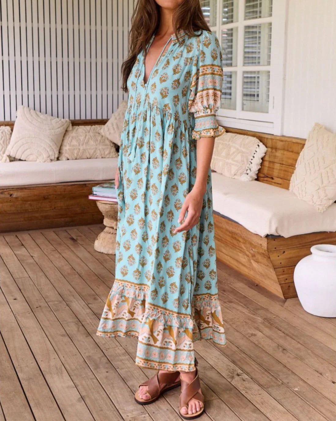 Robe Élégante à Imprimé Chic