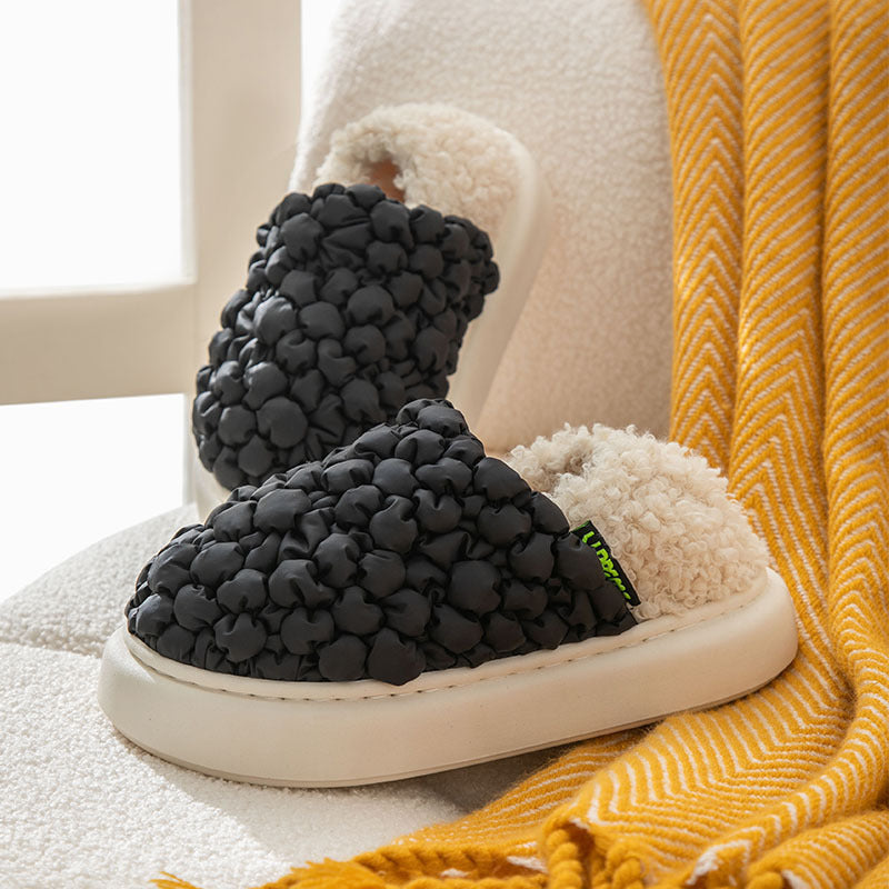 Chaussons Chauffants Bulle, Non-Slip pour Couples