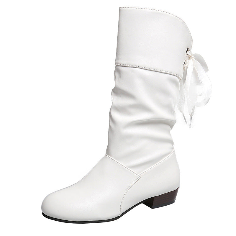 Bottes Mi Mollet à Talon Bas