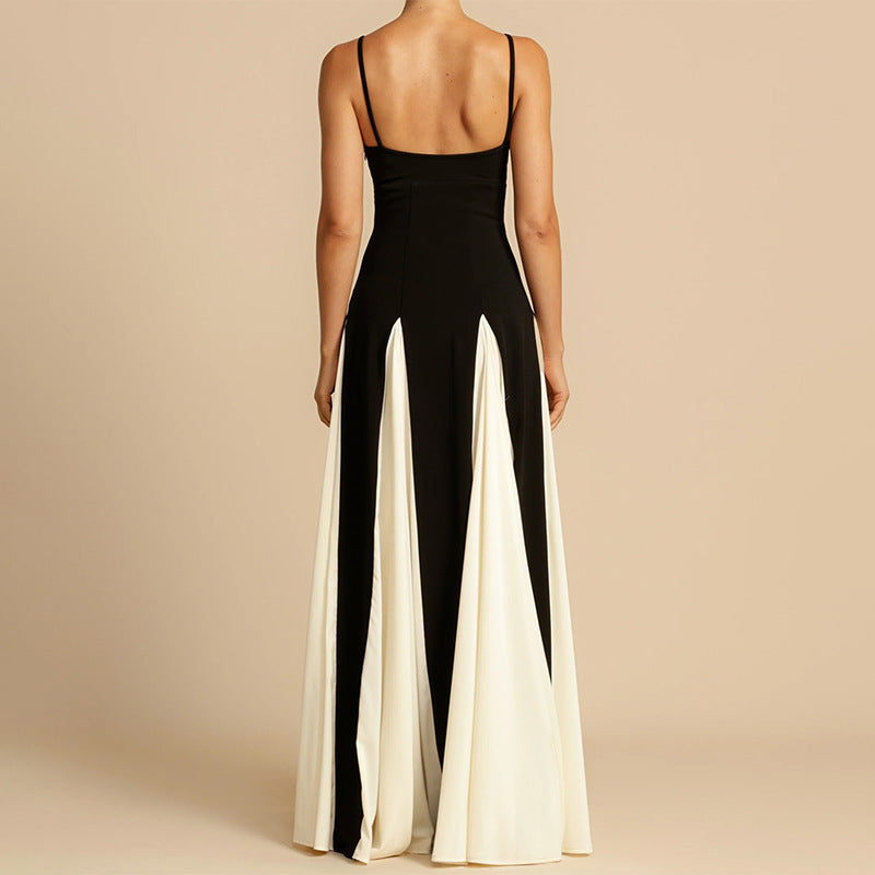 Robe Femme Contrastée - Style Épuré et Chic