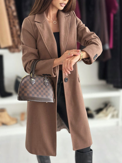 Manteau en laine d'hiver à manches longues