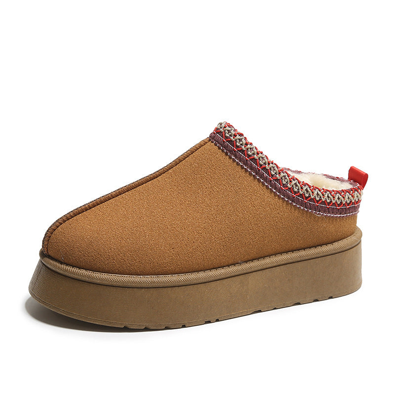 chaussures en coton à semelle épaisse