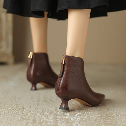 Bottes courtes à talon kitten