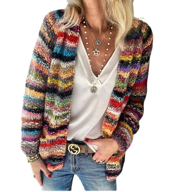 Cardigan en Tricot Léger de Style Européen