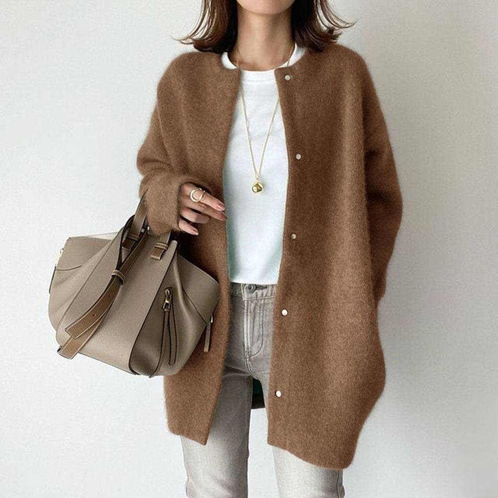 LUMERA | Cardigan à Col Rond Boutonné