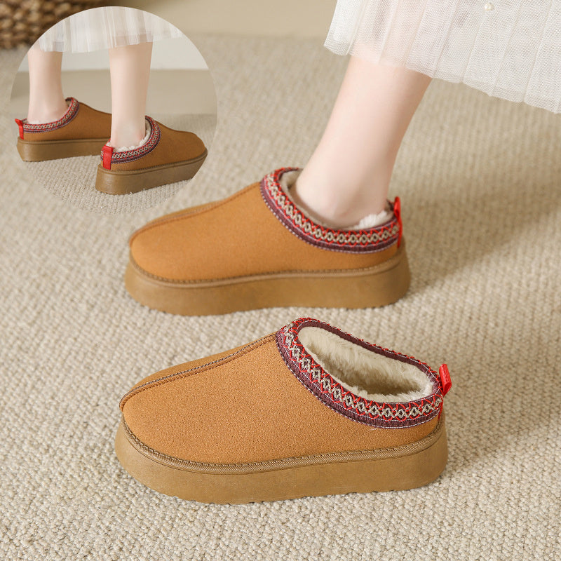 chaussures en coton à semelle épaisse