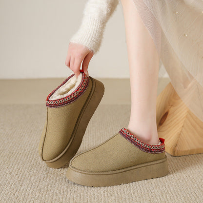 chaussures en coton à semelle épaisse