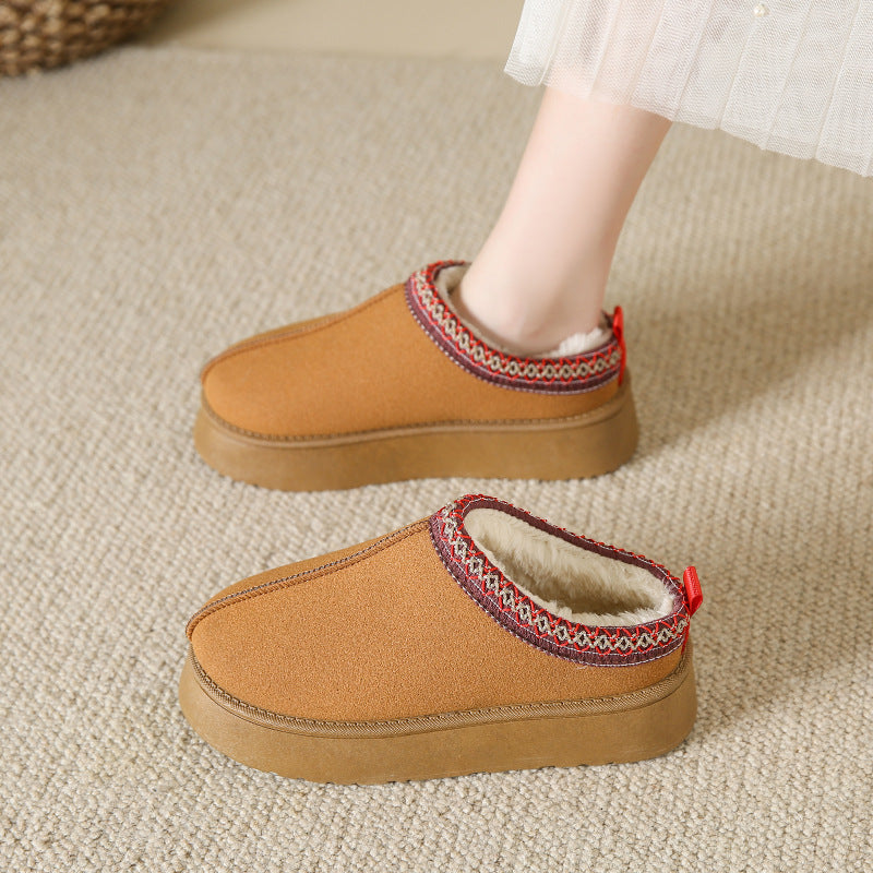 chaussures en coton à semelle épaisse