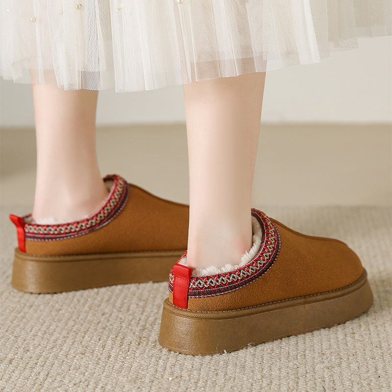 chaussures en coton à semelle épaisse