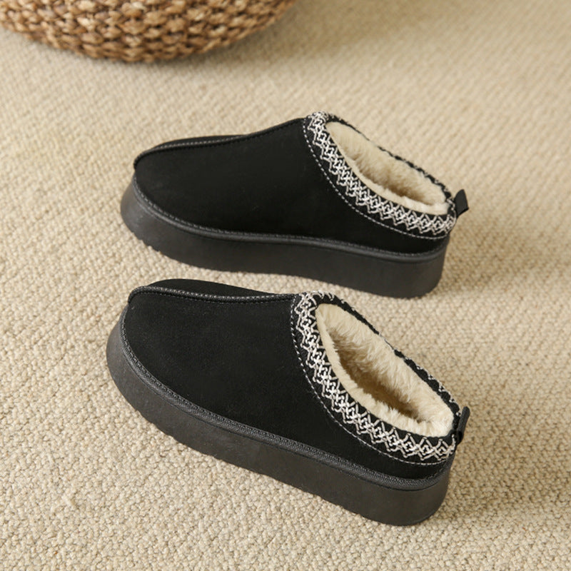 chaussures en coton à semelle épaisse