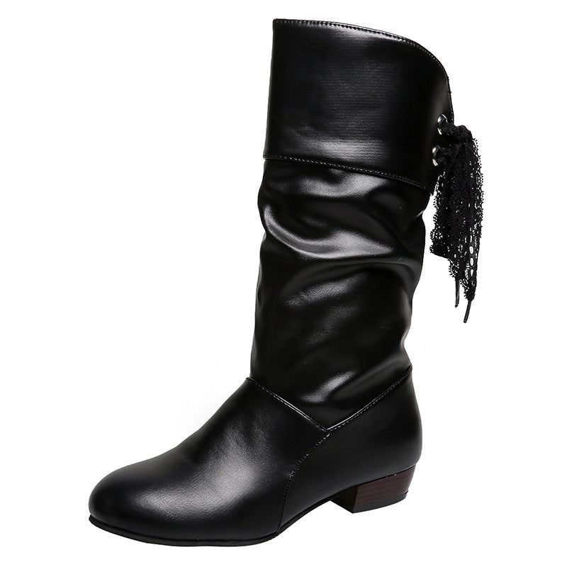 Bottes Mi Mollet à Talon Bas