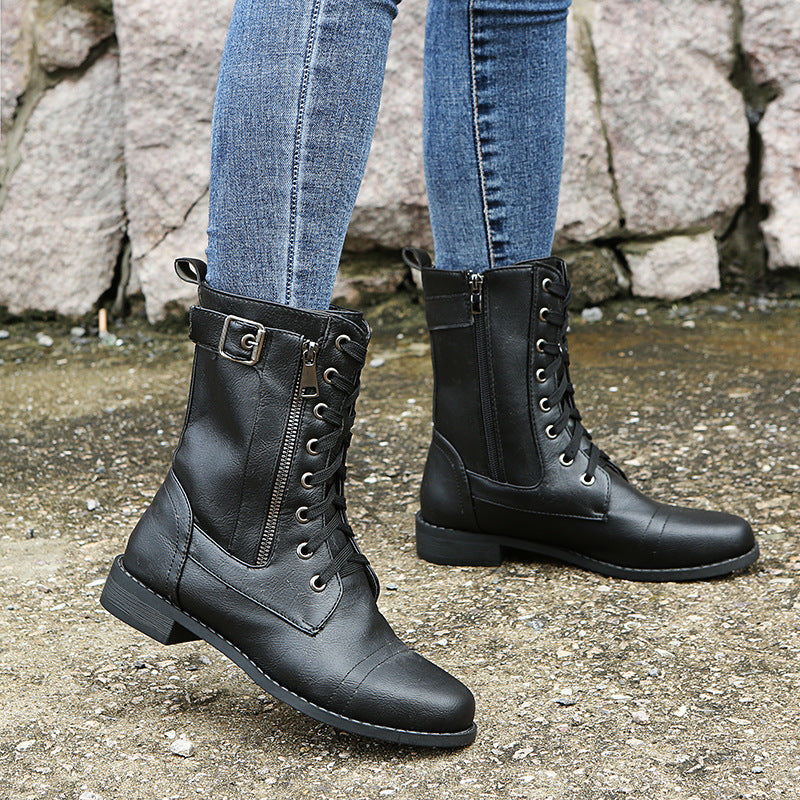 Bottes Moyennes à Talon Bas pour Femme