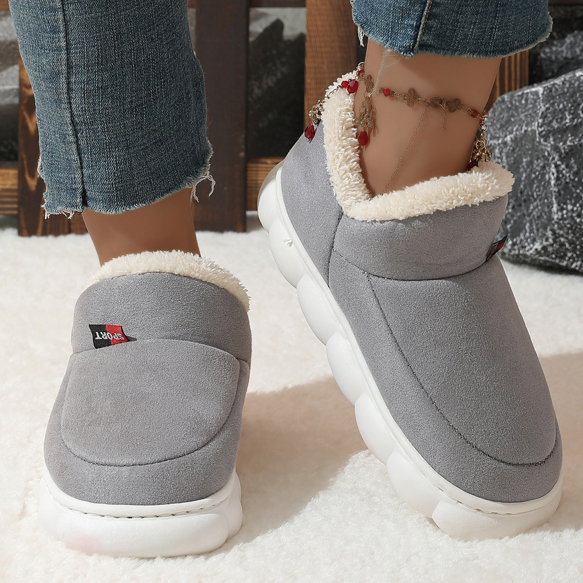 Chaussures en coton peluche d'hiver pour femmes