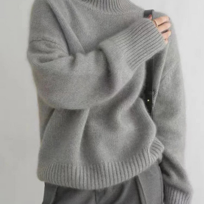 Pull Col Roulé Femme Cachemire Épais Automne/Hiver