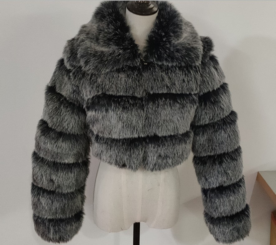 Manteau en fourrure de renard pour femme