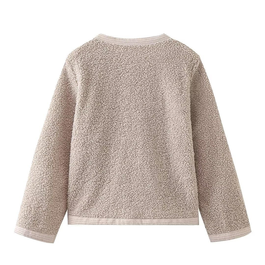 VIRONA | Cardigan Court en Maille Tricotée - Élégance et Confort