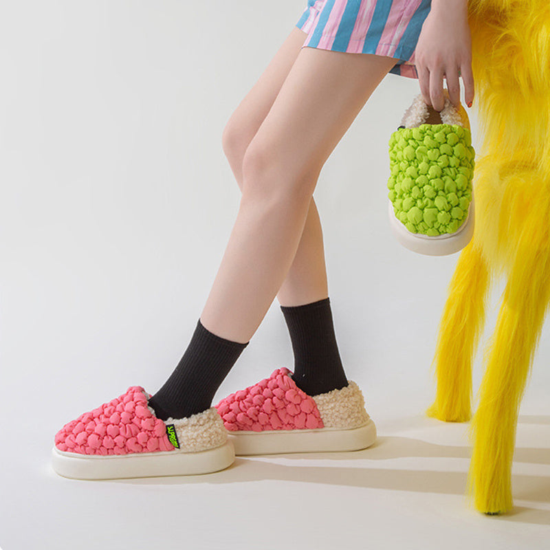 Chaussons Chauffants Bulle, Non-Slip pour Couples