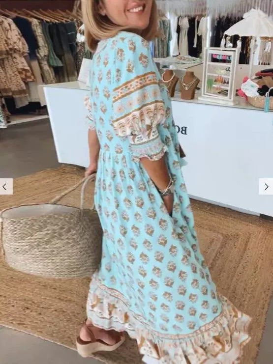 Robe Élégante à Imprimé Chic