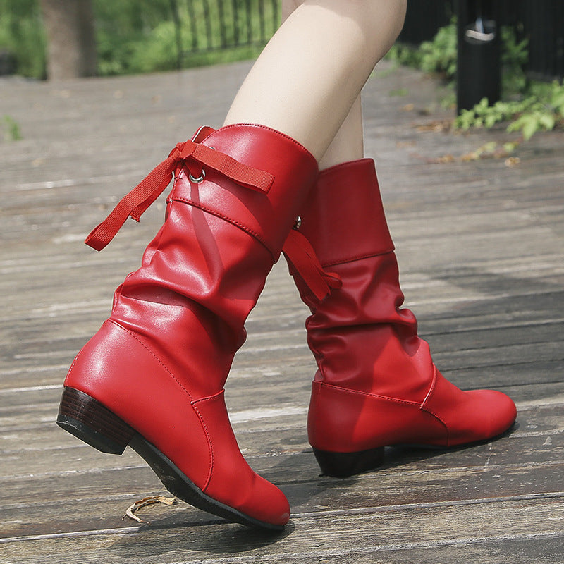 Bottes Mi Mollet à Talon Bas