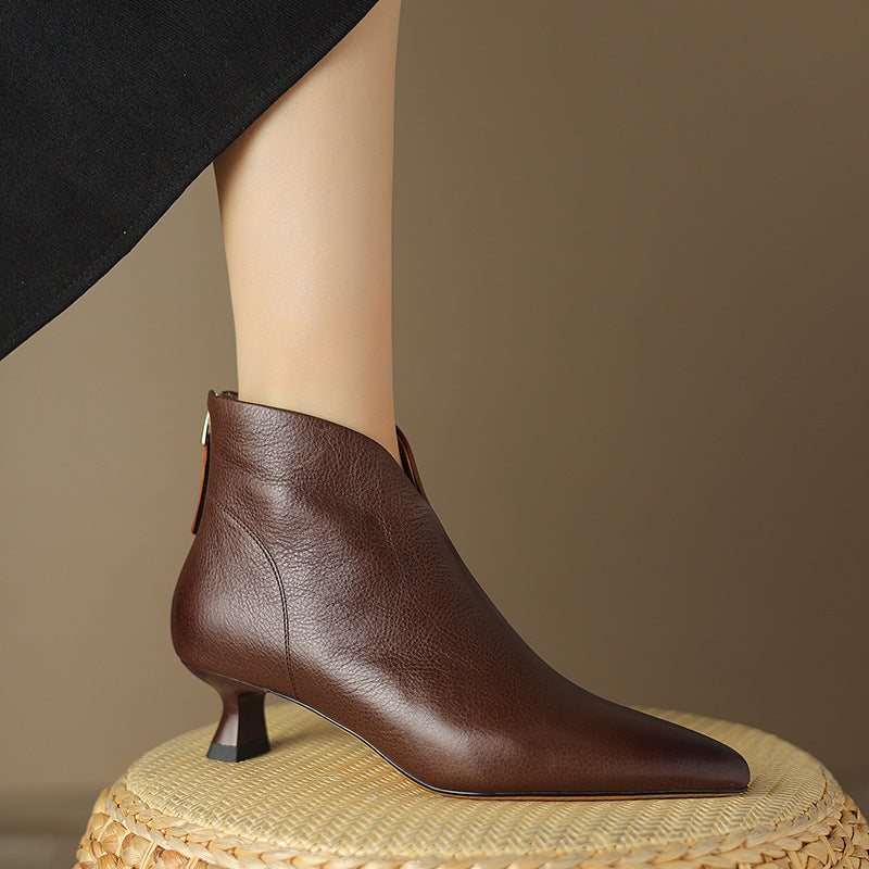 Bottes courtes à talon kitten