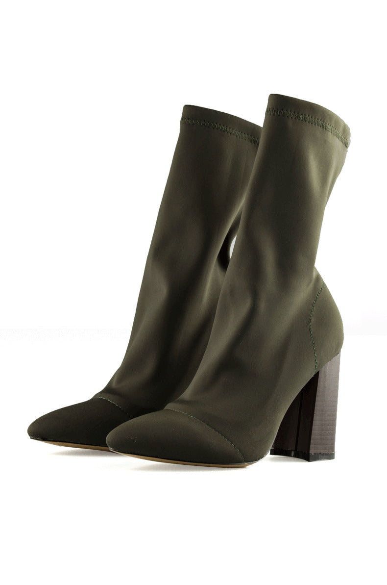 Bottes Nadia en laine stretch