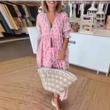 Robe Élégante à Imprimé Chic