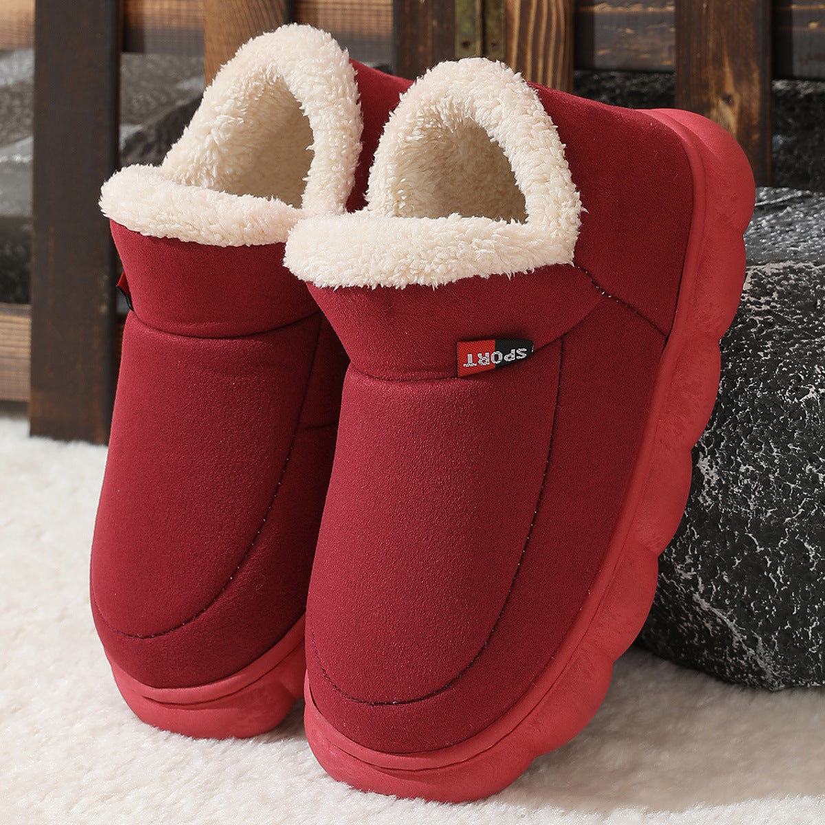 Chaussures en coton peluche d'hiver pour femmes