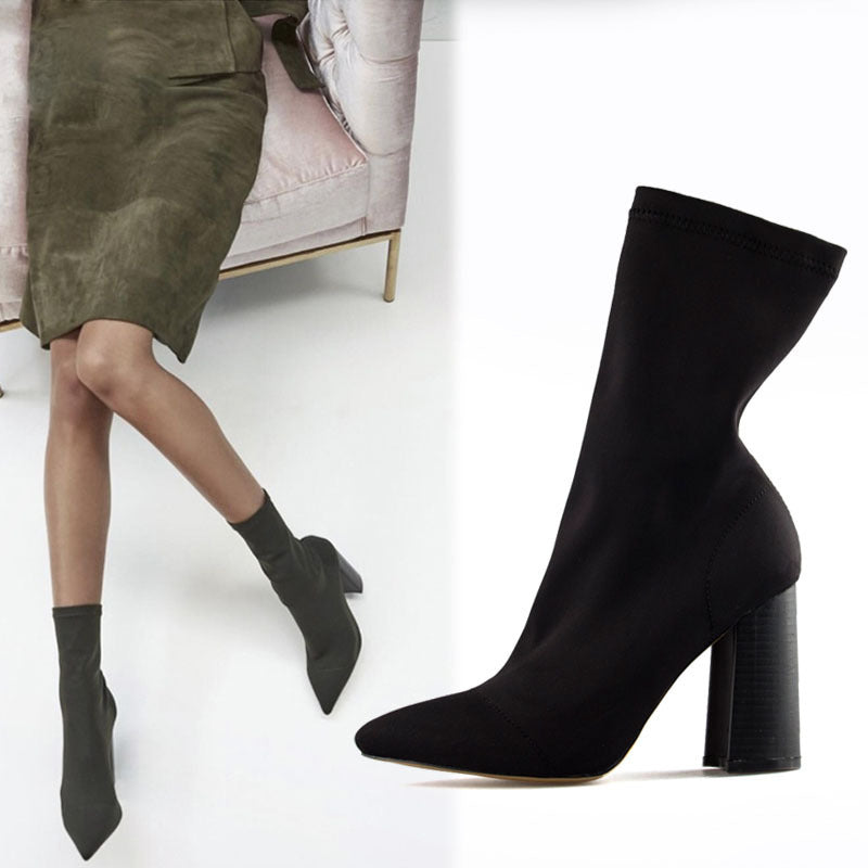Bottes Nadia en laine stretch