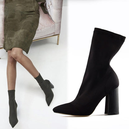 Bottes Nadia en laine stretch
