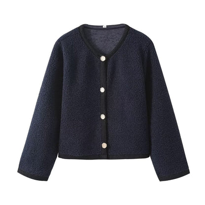 VIRONA | Cardigan Court en Maille Tricotée - Élégance et Confort