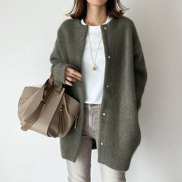 LUMERA | Cardigan à Col Rond Boutonné