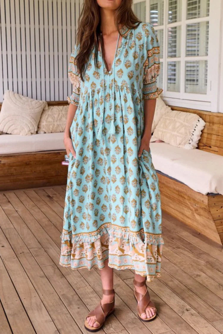 Robe Élégante à Imprimé Chic
