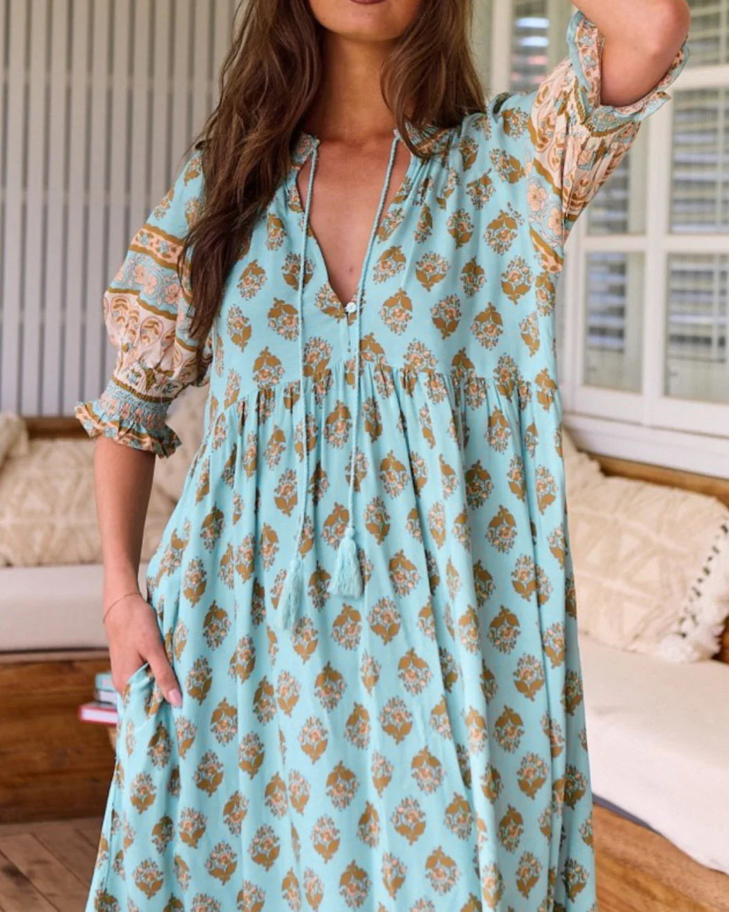 Robe Élégante à Imprimé Chic