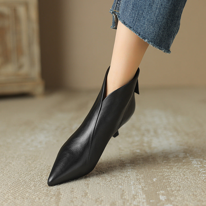Bottes courtes à talon kitten