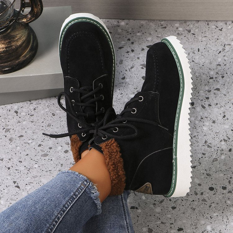 Boots d'hiver unies pour femme