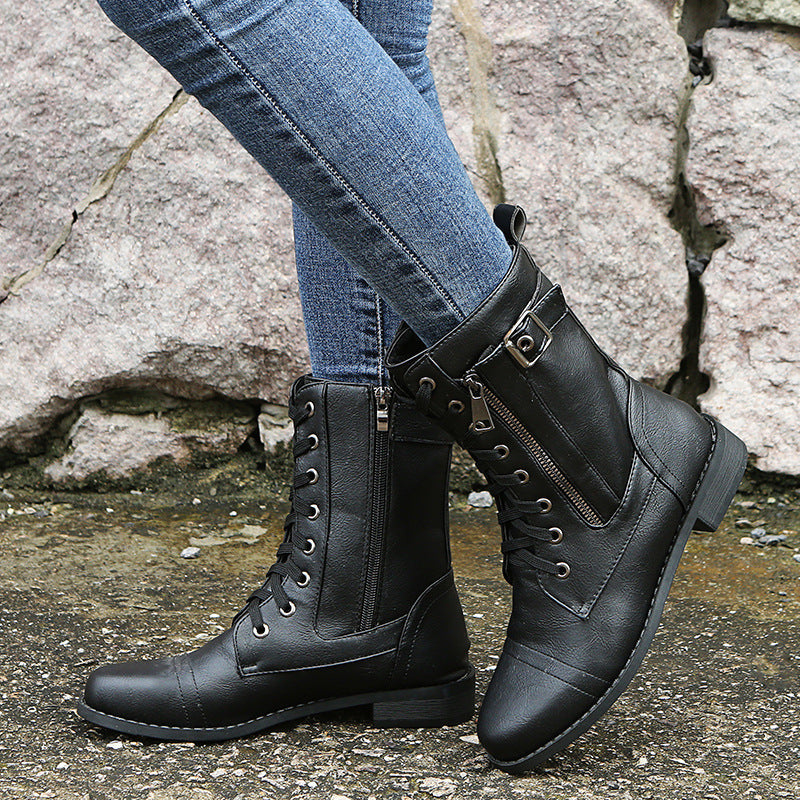 Bottes Moyennes à Talon Bas pour Femme