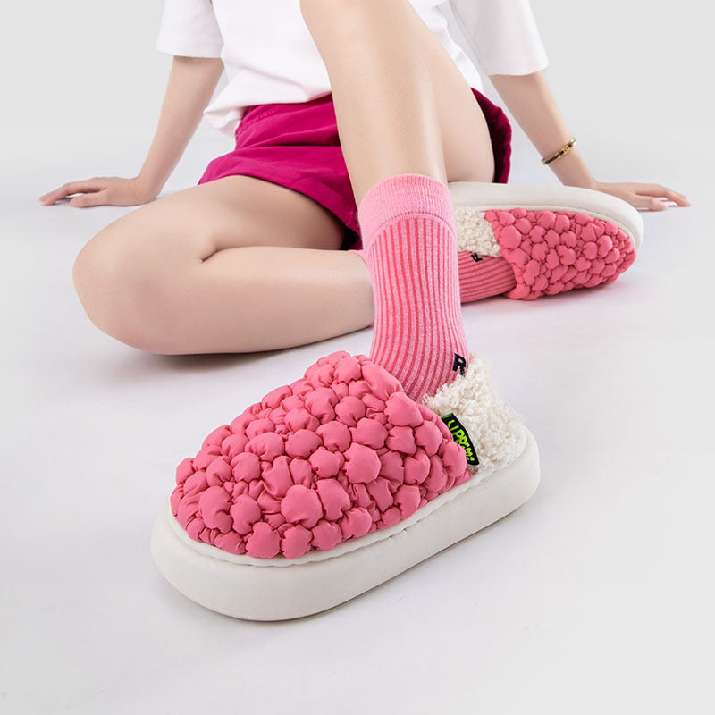 Chaussons Chauffants Bulle, Non-Slip pour Couples