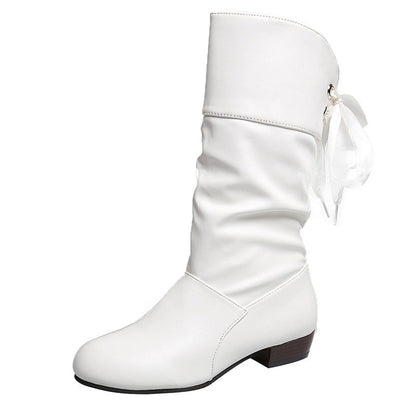 Bottes Mi Mollet à Talon Bas
