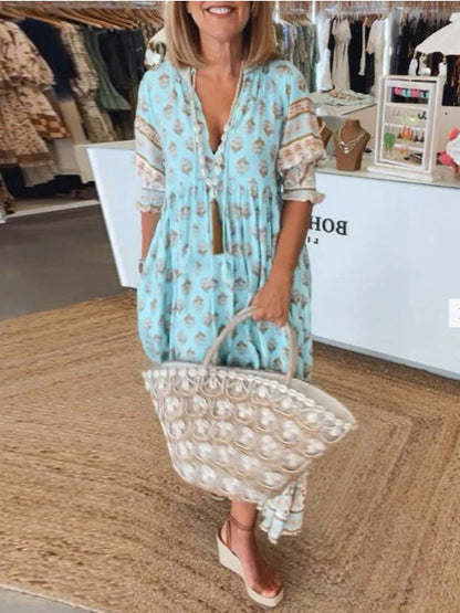 Robe Élégante à Imprimé Chic