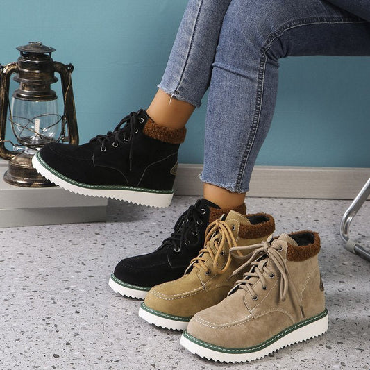 Boots d'hiver unies pour femme