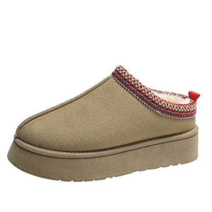 chaussures en coton à semelle épaisse