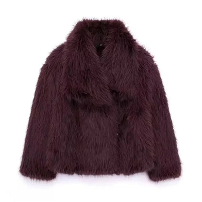 Manteau en Peluche d'Hiver