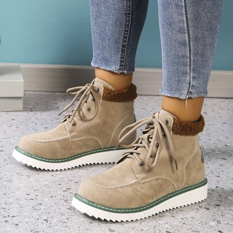 Boots d'hiver unies pour femme