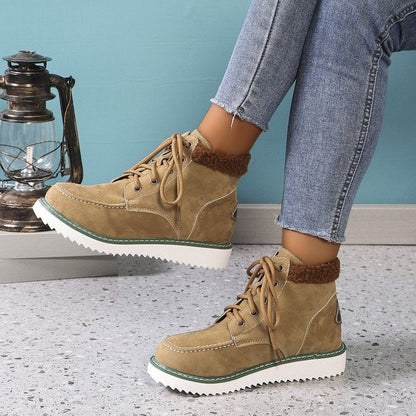 Boots d'hiver unies pour femme