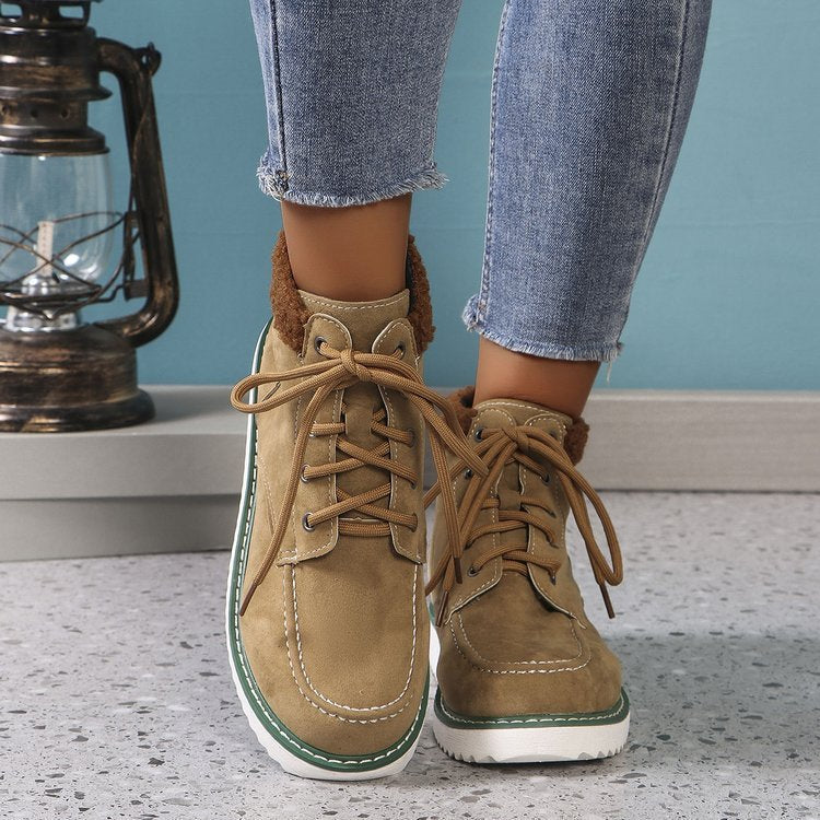 Boots d'hiver unies pour femme