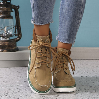 Boots d'hiver unies pour femme